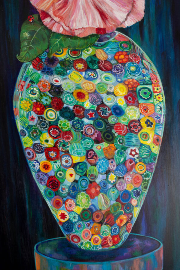 [Spring Tide] Camellia in Millefiori Vase