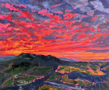 Araminta Ramsey Sunset Over Box Hill